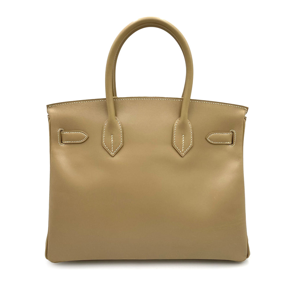 HERMES BIRKIN 30 BEIGE TYPE BOXCALF HAND BAG □G SHW 90232423