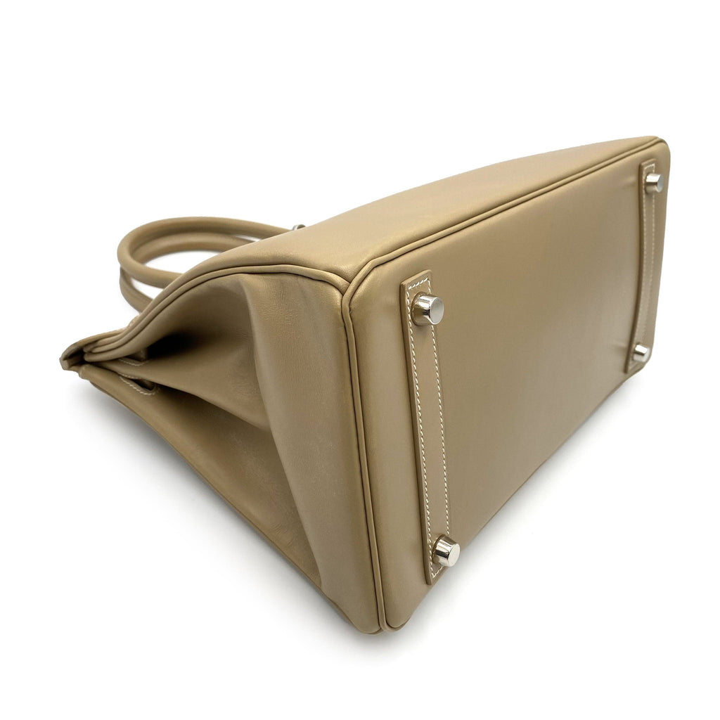 HERMES BIRKIN 30 BEIGE TYPE BOXCALF HAND BAG □G SHW 90232423