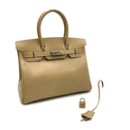 HERMES BIRKIN 30 BEIGE TYPE BOXCALF HAND BAG □G SHW 90232423