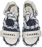 Chanel 20S Cord Lambskin Quilted Logo Sandals