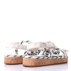 Chanel 20S Cord Lambskin Quilted Logo Sandals