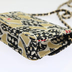 Beige Canvas Chanel Shoulder Bag