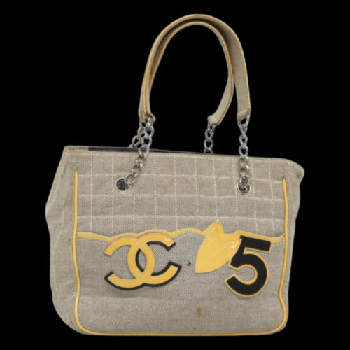 Beige Canvas Chanel Tote
