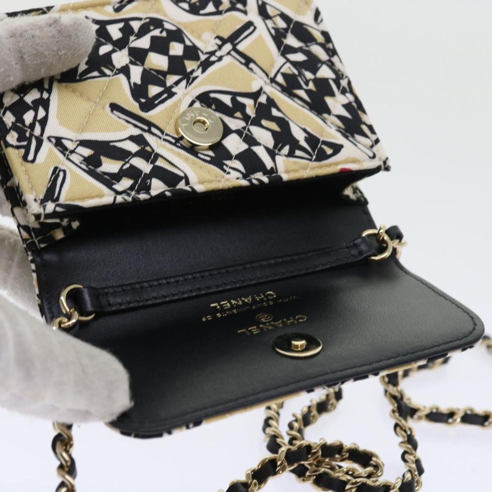 Beige Canvas Chanel Shoulder Bag