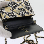 Beige Canvas Chanel Shoulder Bag