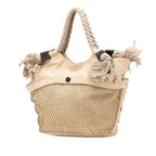 Beige Canvas Chanel Tote