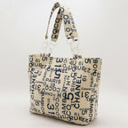 Beige Canvas Chanel Tote
