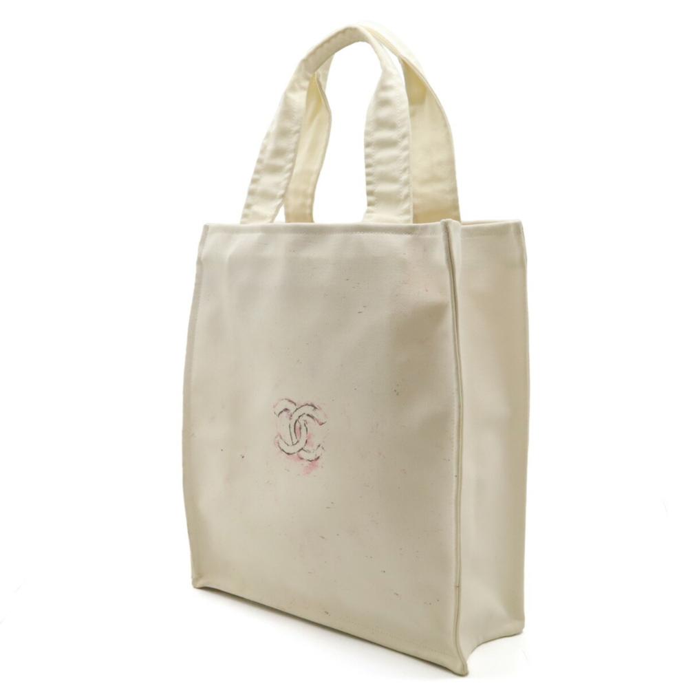 Beige Canvas Chanel Tote