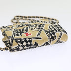 Beige Canvas Chanel Shoulder Bag