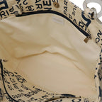 Beige Canvas Chanel Tote