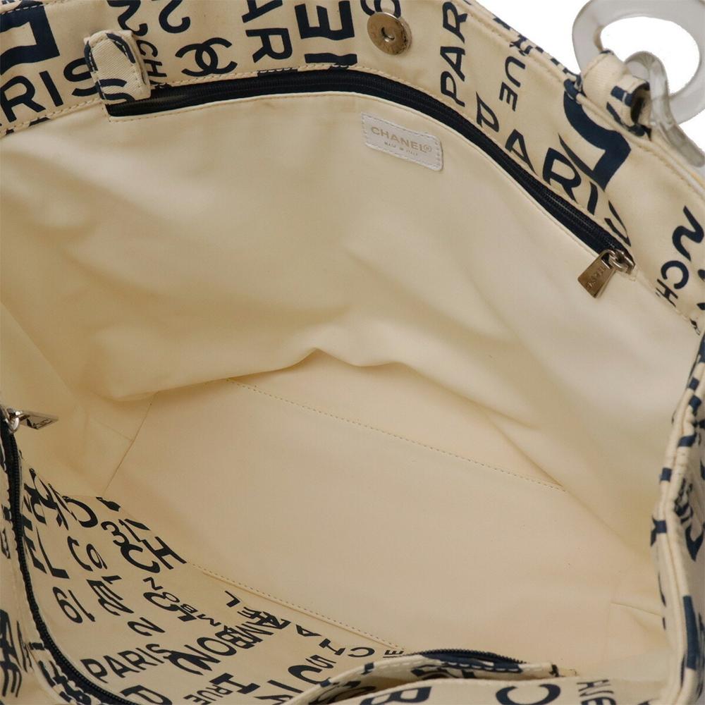 Beige Canvas Chanel Tote