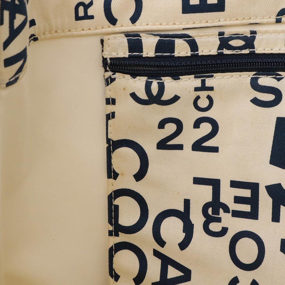 Beige Canvas Chanel Tote