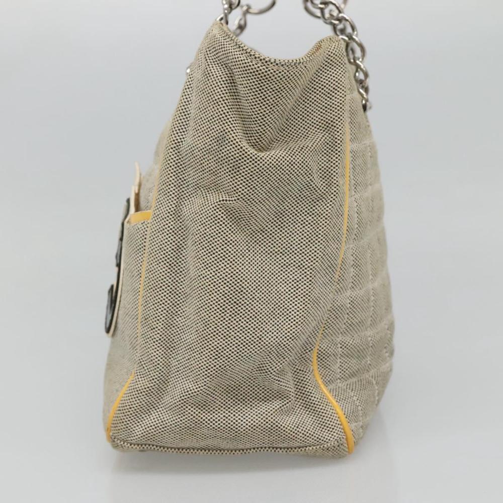 Beige Canvas Chanel Tote