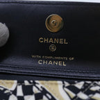 Beige Canvas Chanel Shoulder Bag