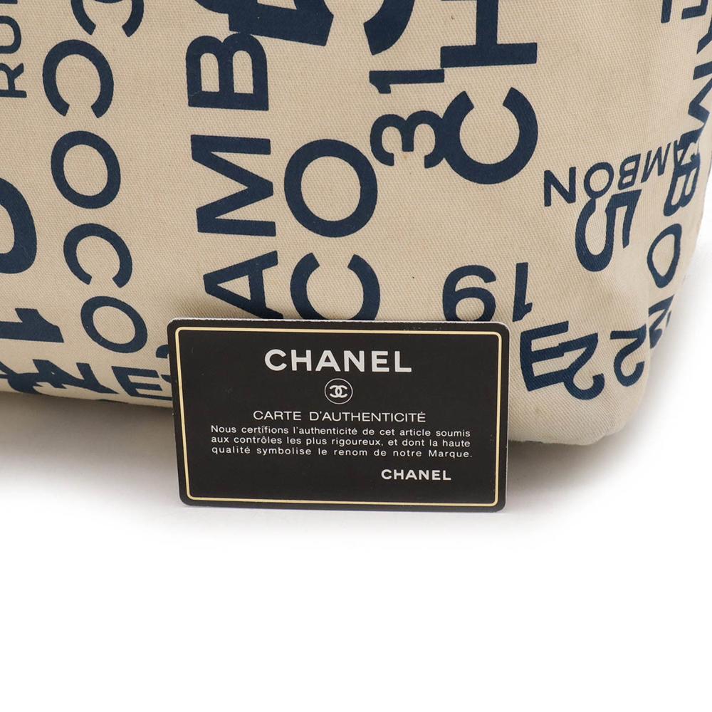 Beige Canvas Chanel Tote