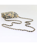 Beige Cotton Chanel Shoulder Bag