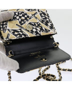 Beige Cotton Chanel Shoulder Bag
