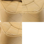 Beige Fabric Chanel Shoulder Bag
