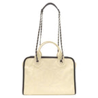 Beige Fabric Chanel Shoulder Bag