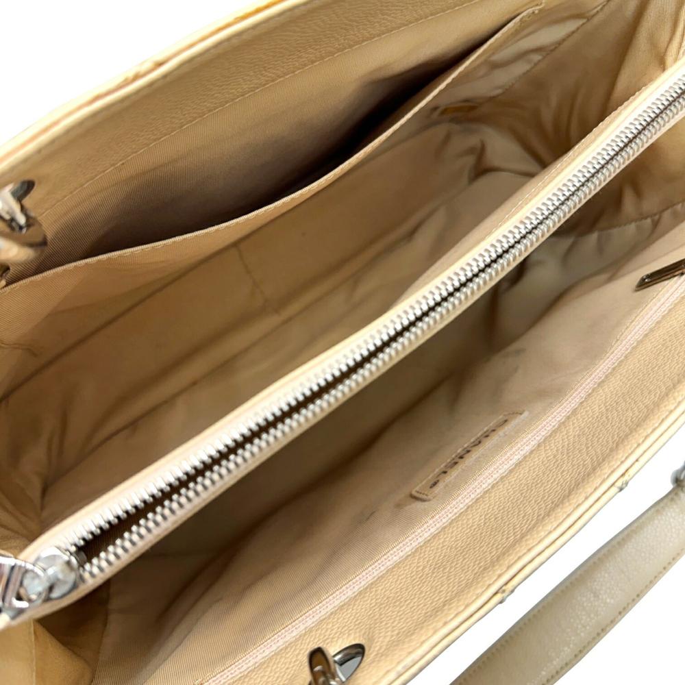 Beige Fabric Chanel Shoulder Bag