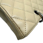 Beige Fabric Chanel Shoulder Bag