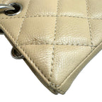 Beige Fabric Chanel Shoulder Bag