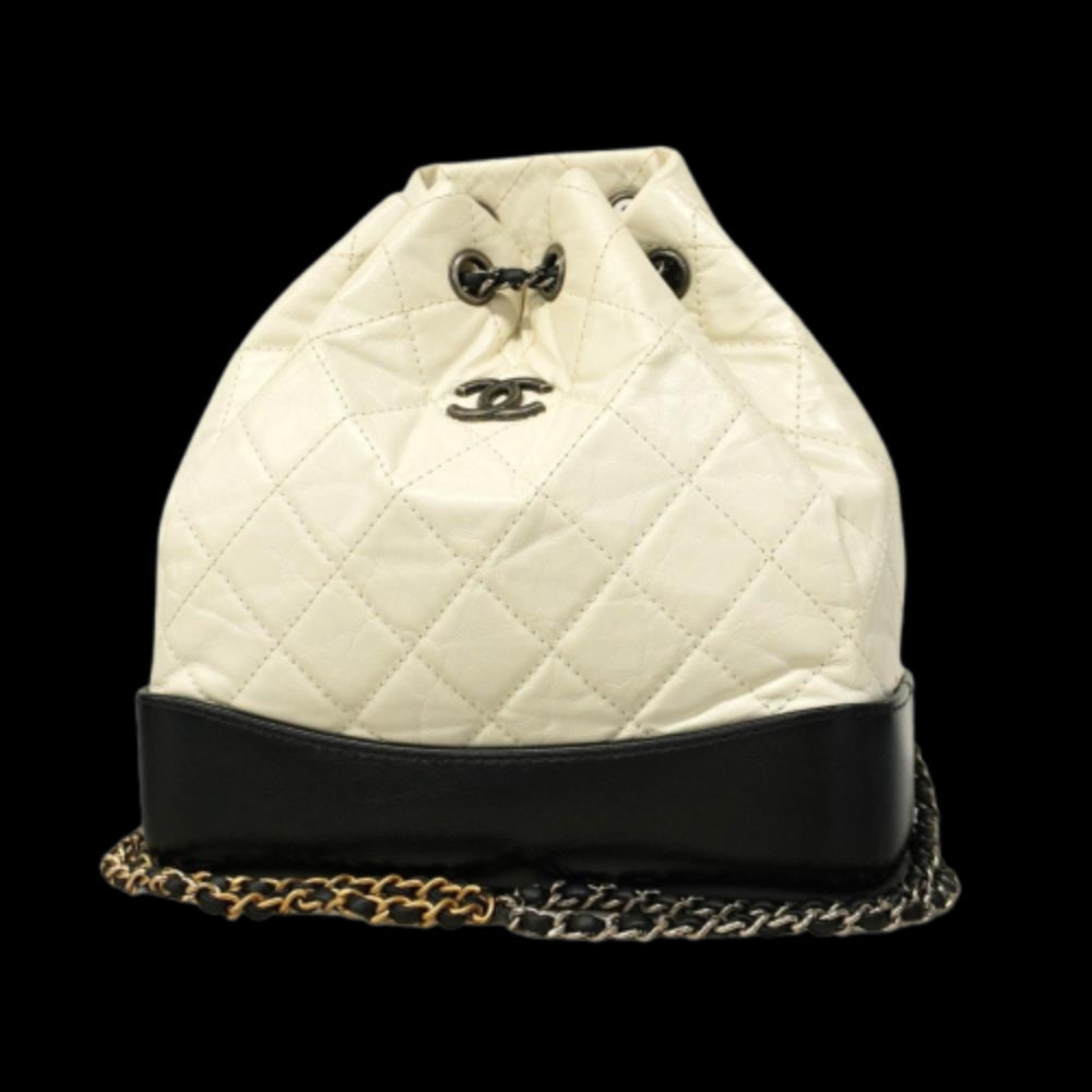 Beige Fabric Chanel Backpack