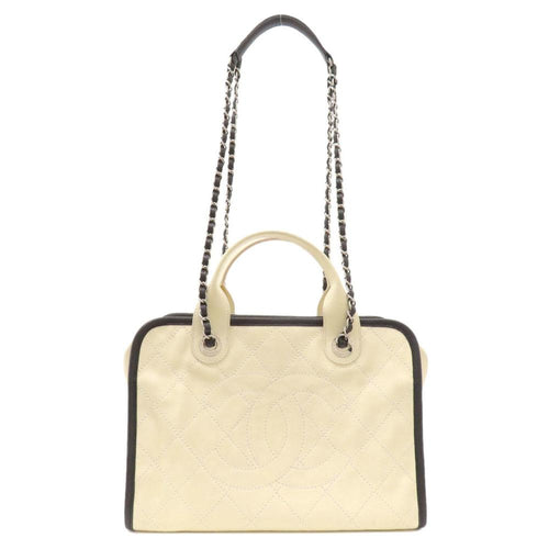 Beige Fabric Chanel Shoulder Bag
