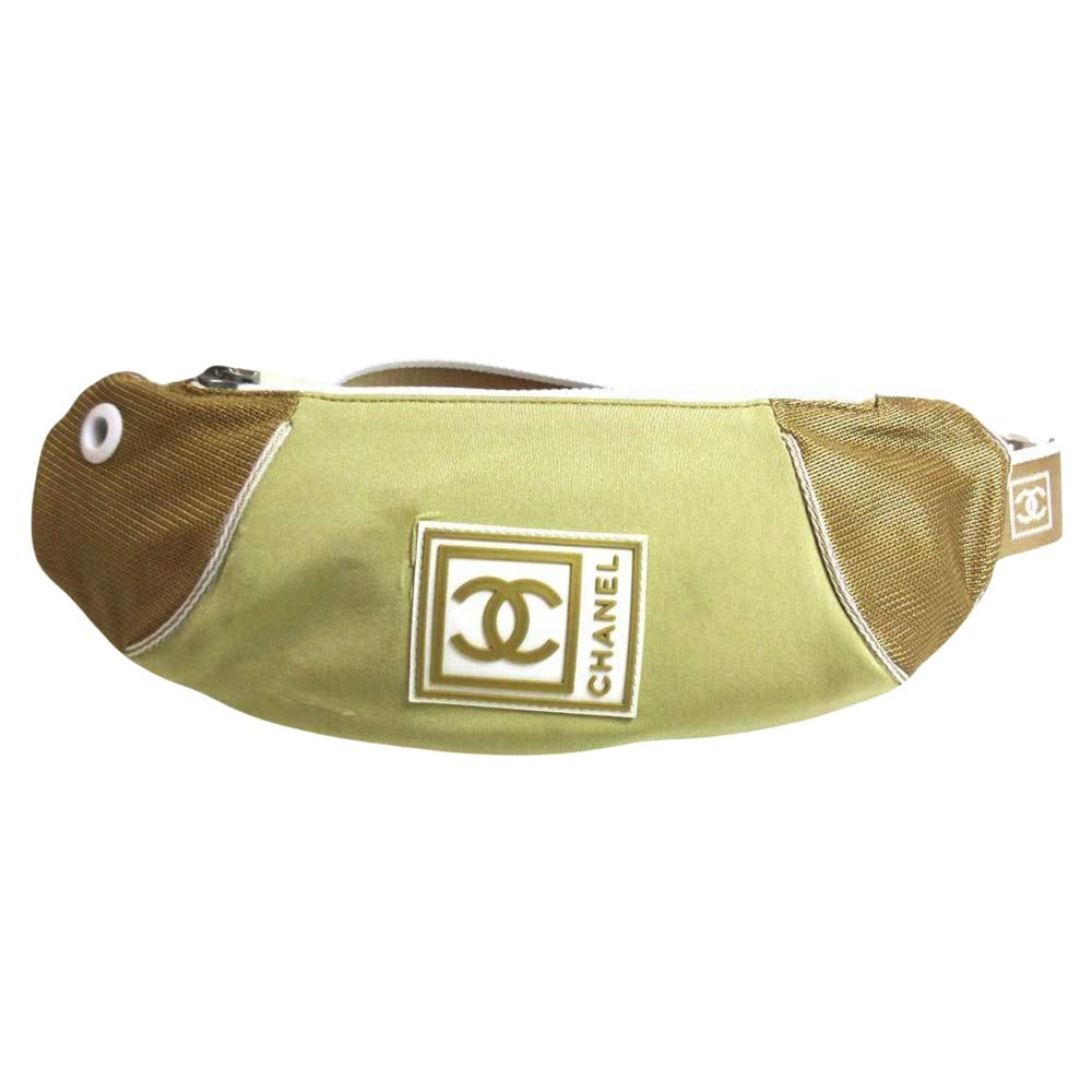 Beige Fabric Chanel Shoulder Bag