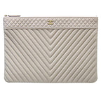 Beige Fabric Chanel Travel Bag