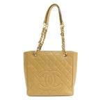 Beige Fabric Chanel Shoulder Bag