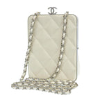 Beige Fabric Chanel Shoulder Bag
