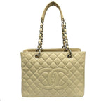 Beige Fabric Chanel Shoulder Bag