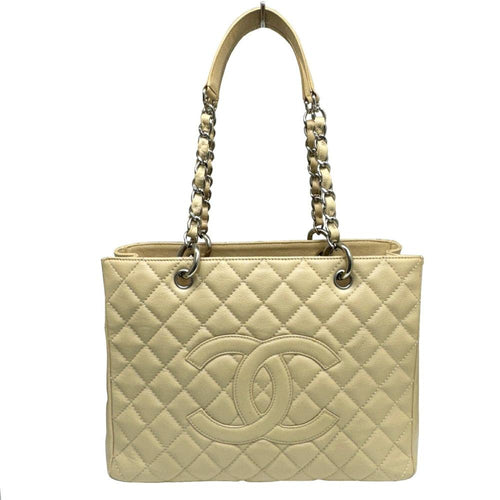 Beige Fabric Chanel Shoulder Bag