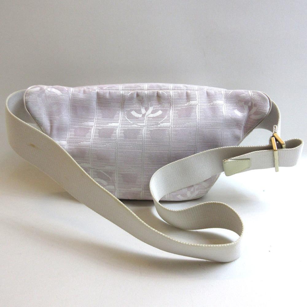 Beige Fabric Chanel Belt Bag