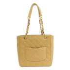 Beige Fabric Chanel Shoulder Bag