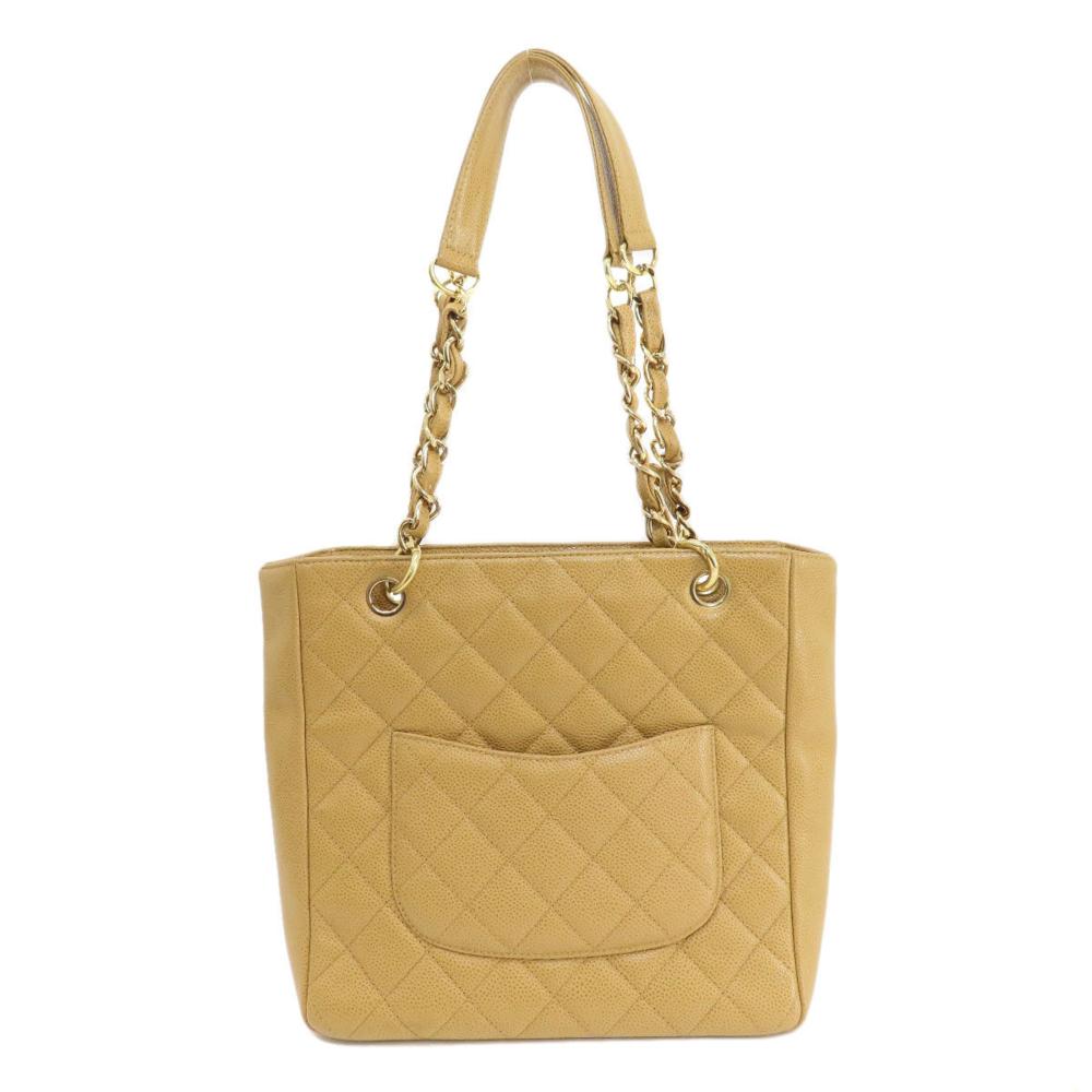 Beige Fabric Chanel Shoulder Bag
