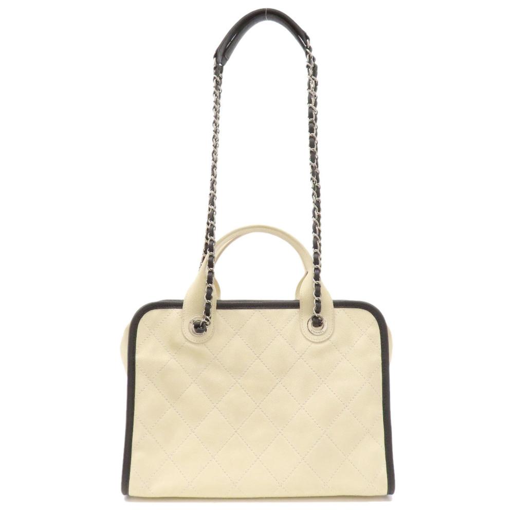 Beige Fabric Chanel Shoulder Bag