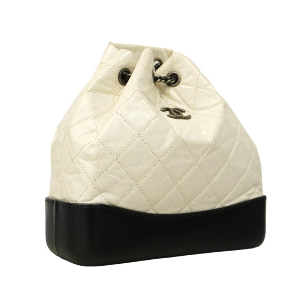 Beige Fabric Chanel Backpack
