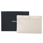 Beige Fabric Chanel Travel Bag