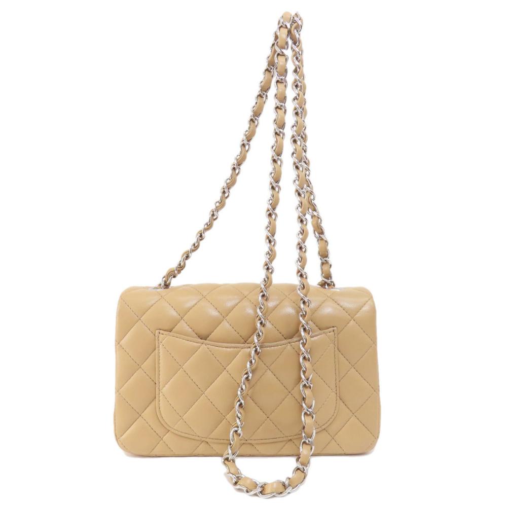Beige Fabric Chanel Shoulder Bag