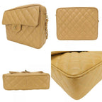 Beige Fabric Chanel Shoulder Bag