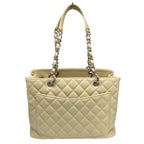 Beige Fabric Chanel Shoulder Bag