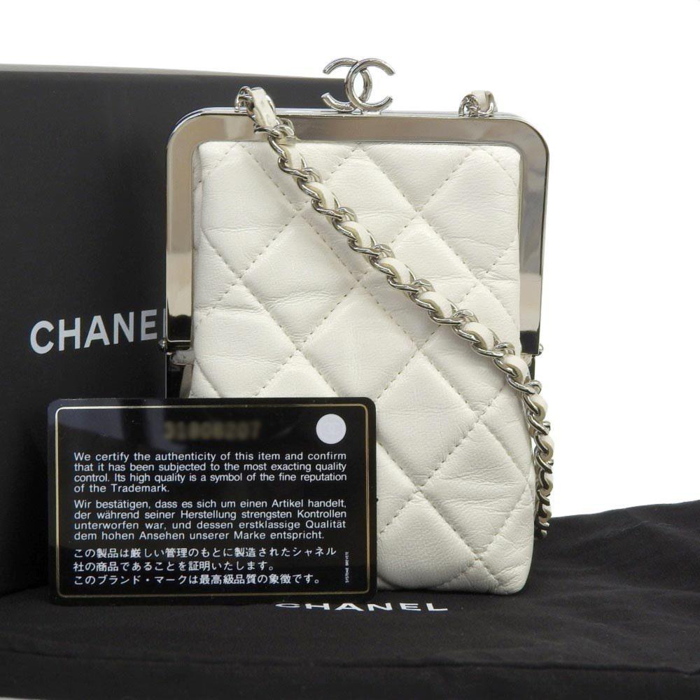 Beige Fabric Chanel Shoulder Bag