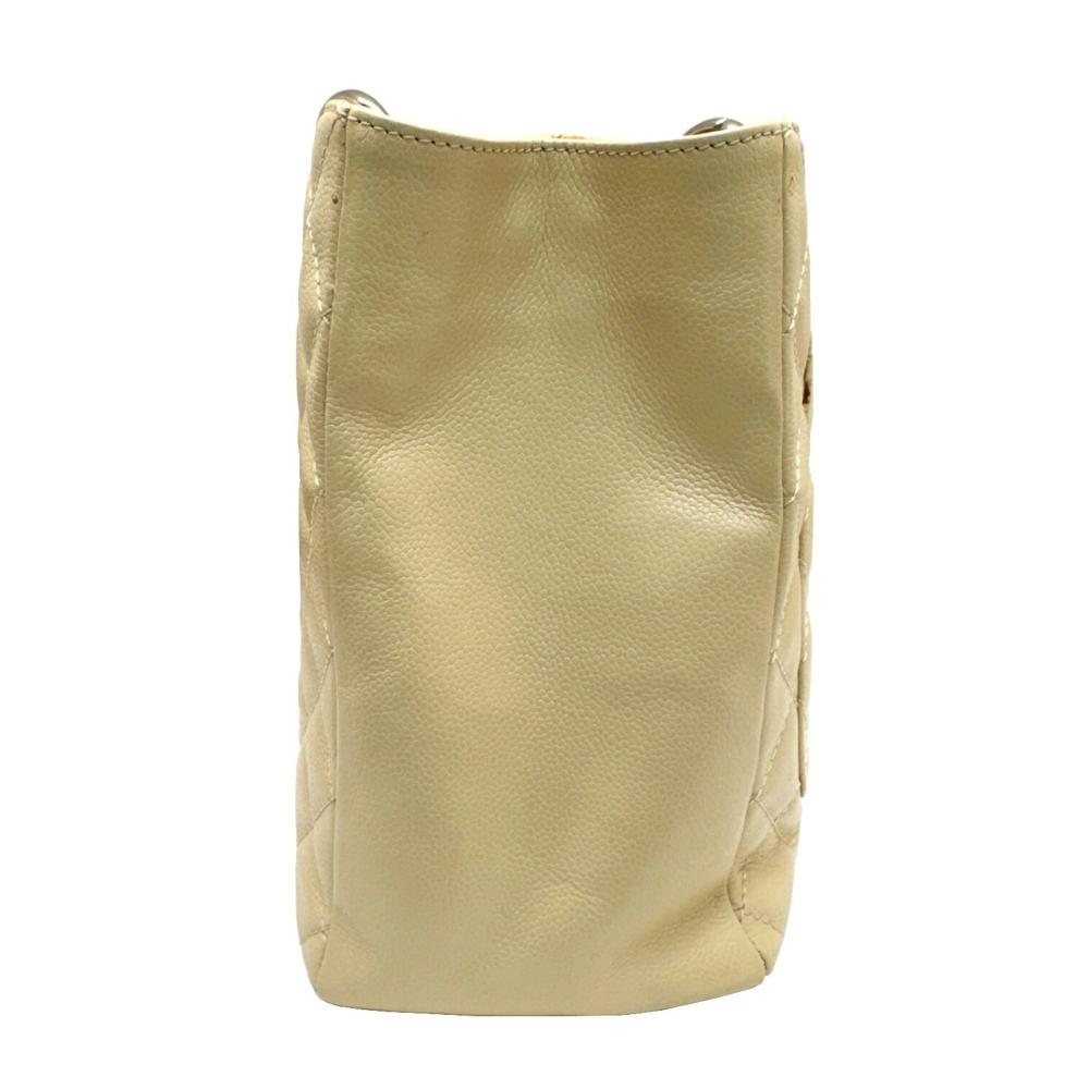 Beige Fabric Chanel Shoulder Bag