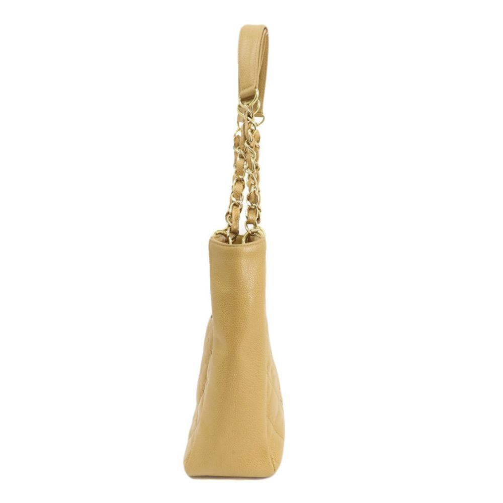 Beige Fabric Chanel Shoulder Bag