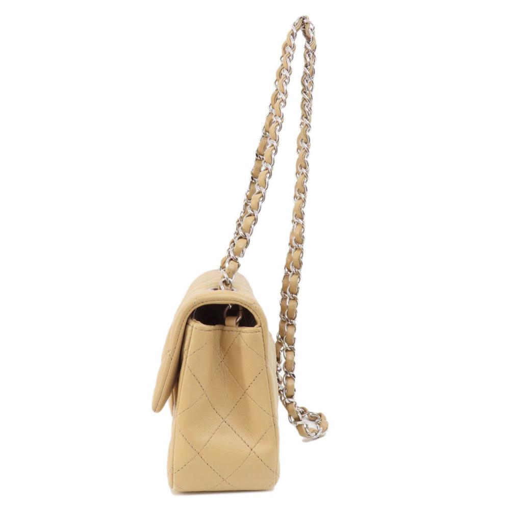 Beige Fabric Chanel Shoulder Bag
