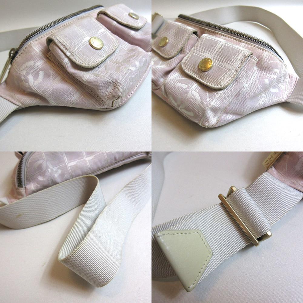 Beige Fabric Chanel Belt Bag