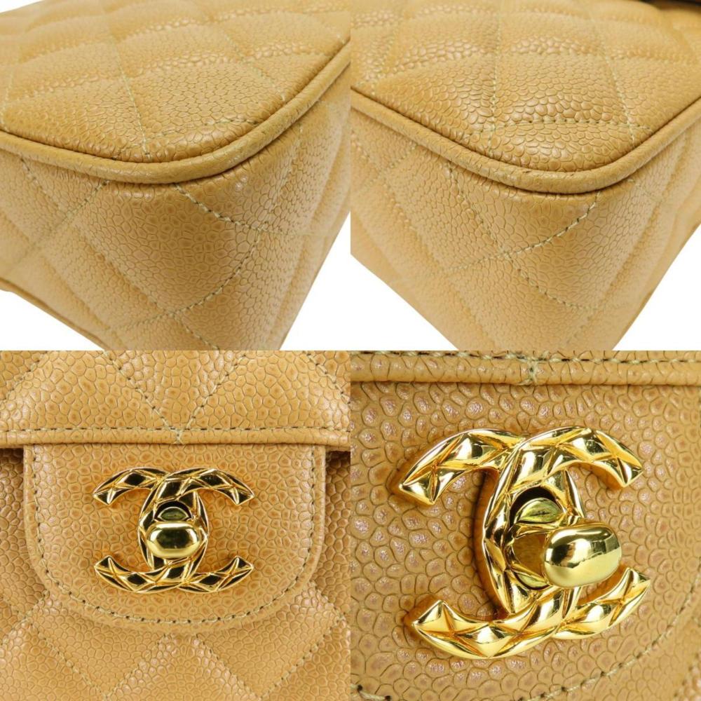 Beige Fabric Chanel Shoulder Bag