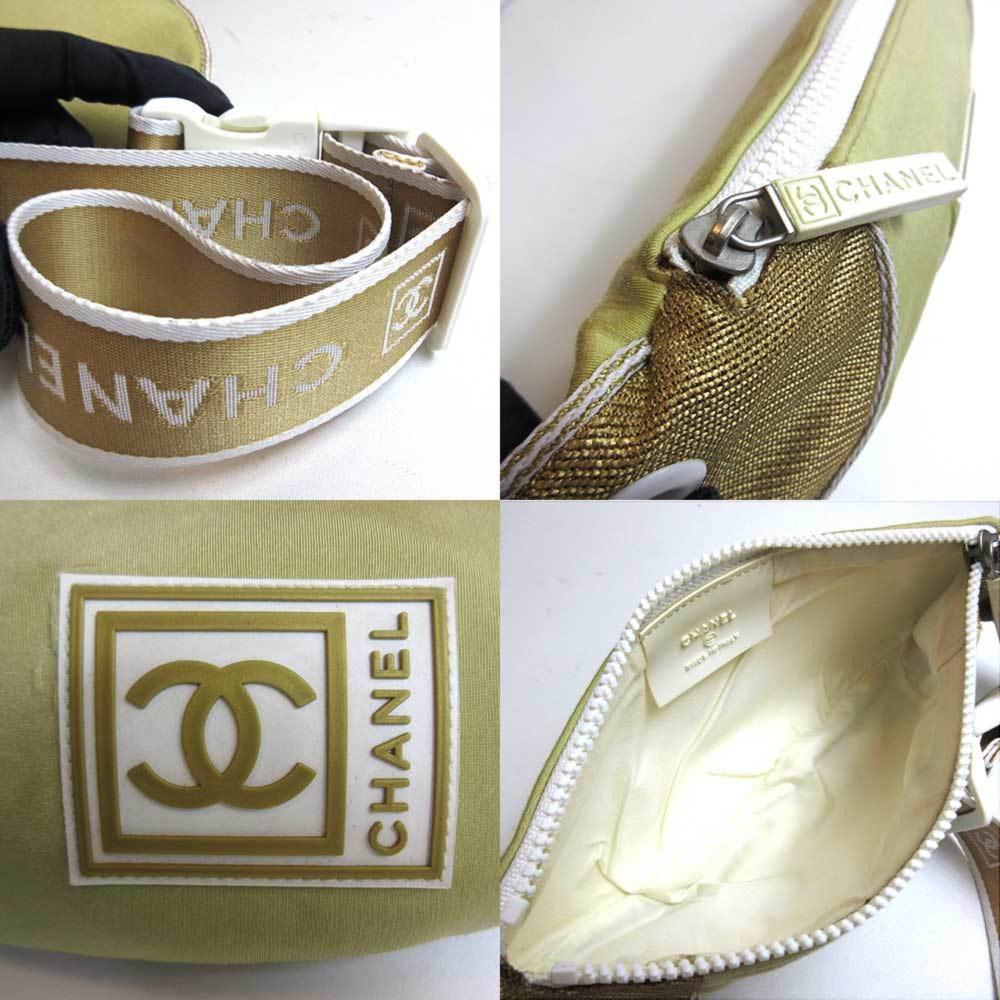 Beige Fabric Chanel Shoulder Bag